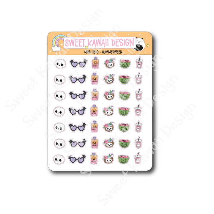 Kawaii Mini Deco Stickers - Summerween
