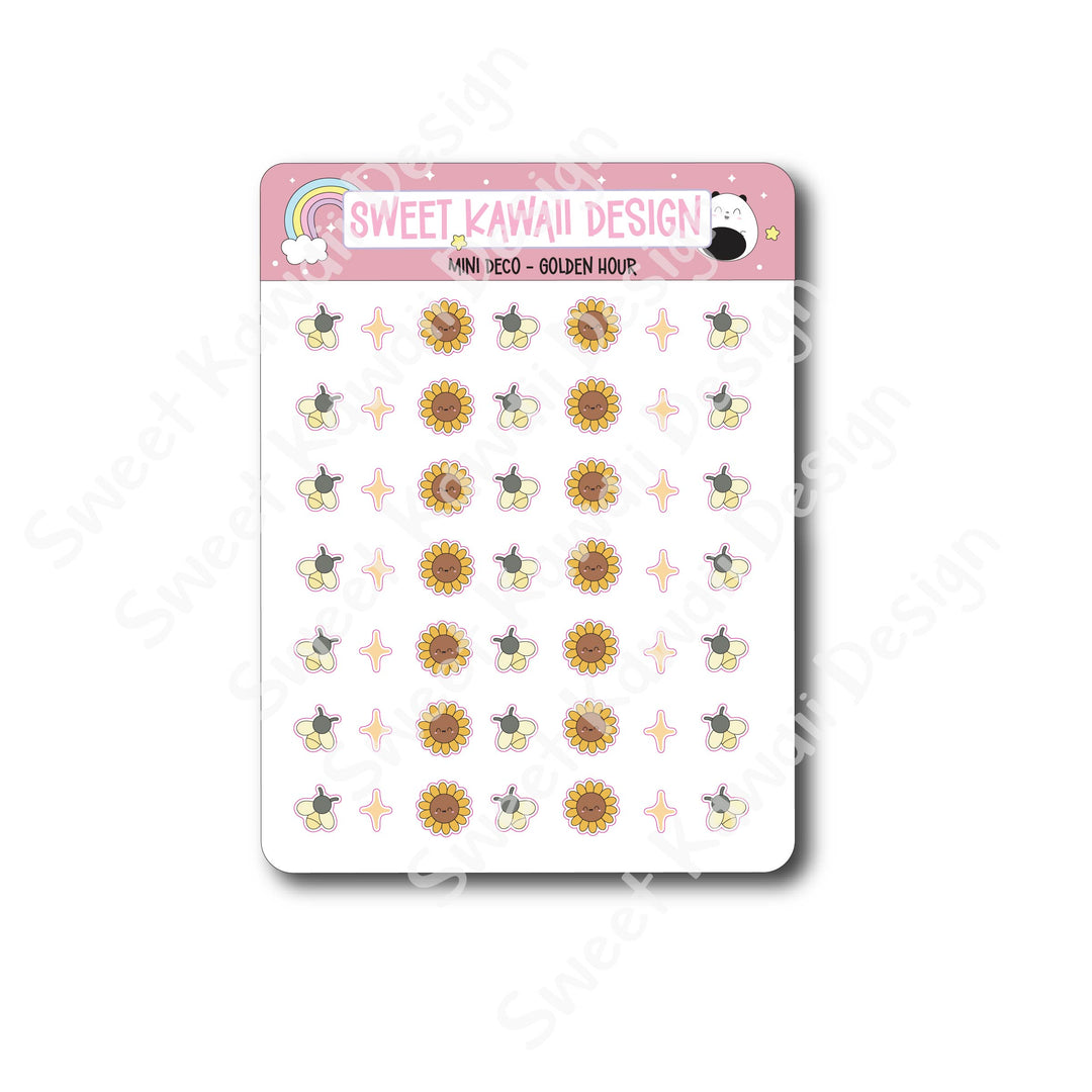 Kawaii Mini Deco Stickers - Golden Hour