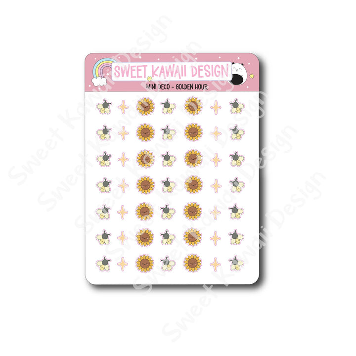 Kawaii Mini Deco Stickers - Golden Hour