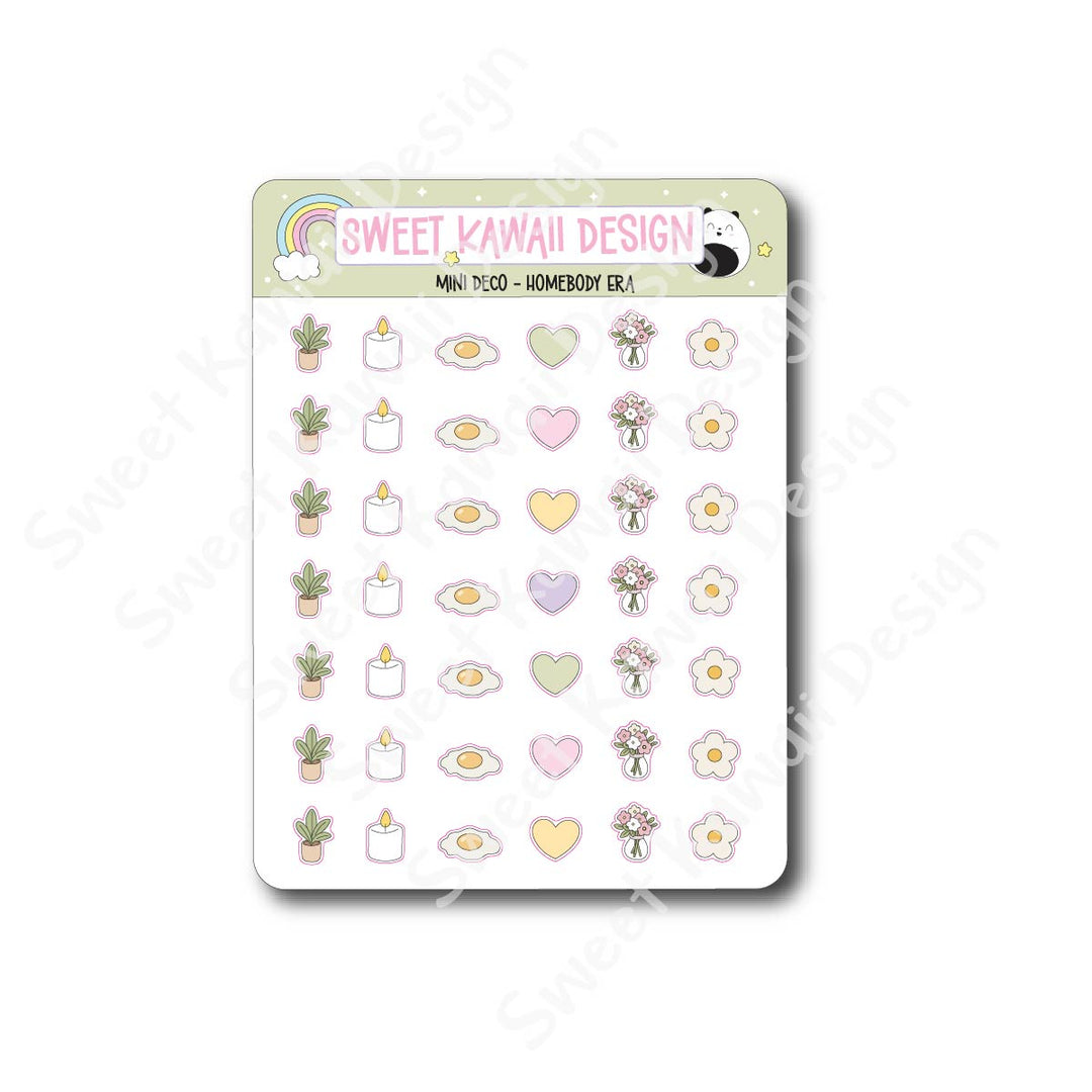 Kawaii Mini Deco Stickers - Homebody Era