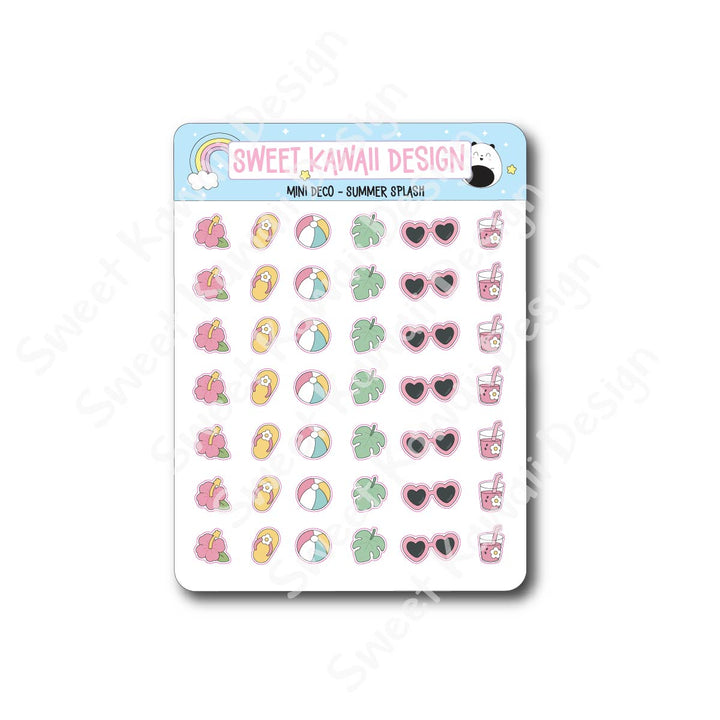 Kawaii Mini Deco Stickers - Summer Splash