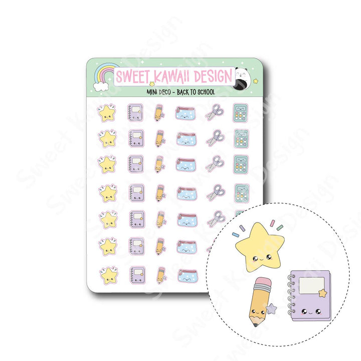 Kawaii Mini Deco Stickers - Back to School