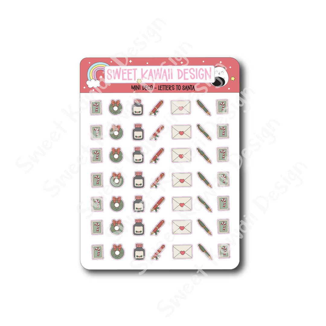 Kawaii Mini Deco Stickers - Letters to Santa