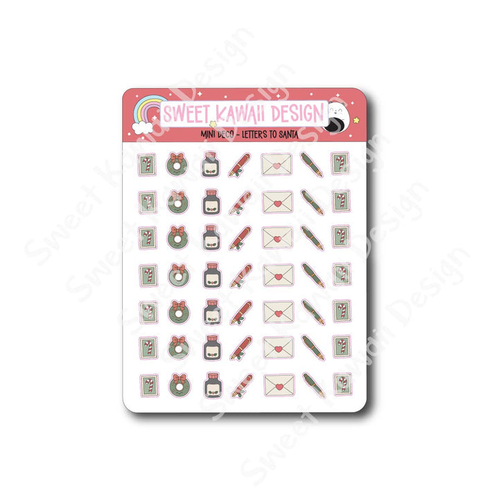 Kawaii Mini Deco Stickers - Letters to Santa