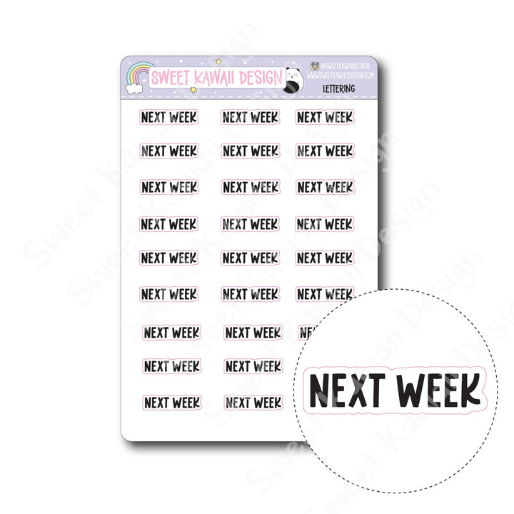 Lettering - Next Week