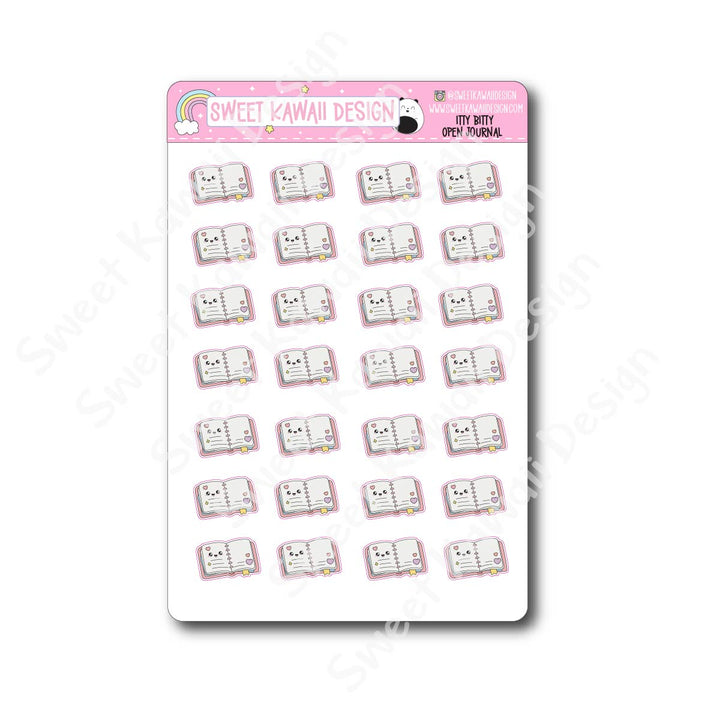 Kawaii Open Journal Stickers