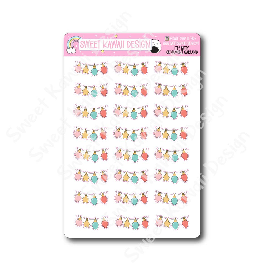 Kawaii Ornament Garland Stickers