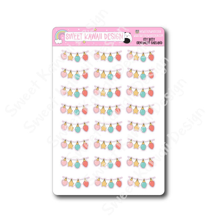 Kawaii Ornament Garland Stickers