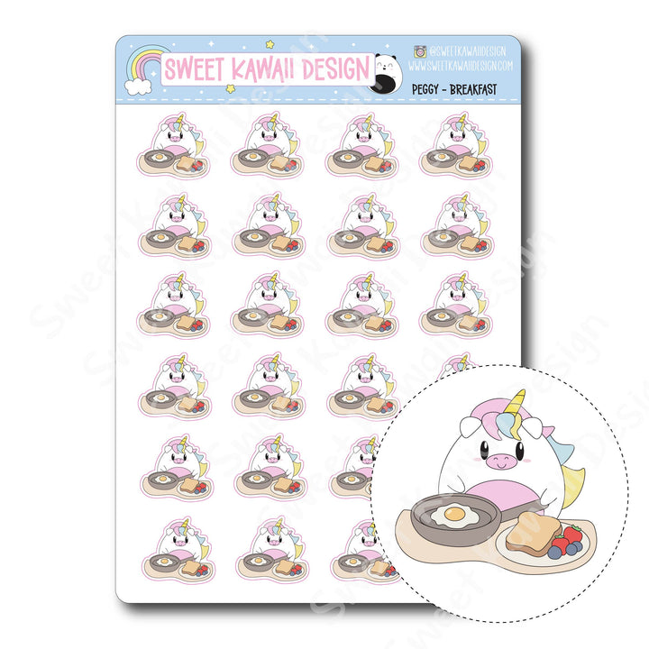 Kawaii Peggy Stickers - Breakfast