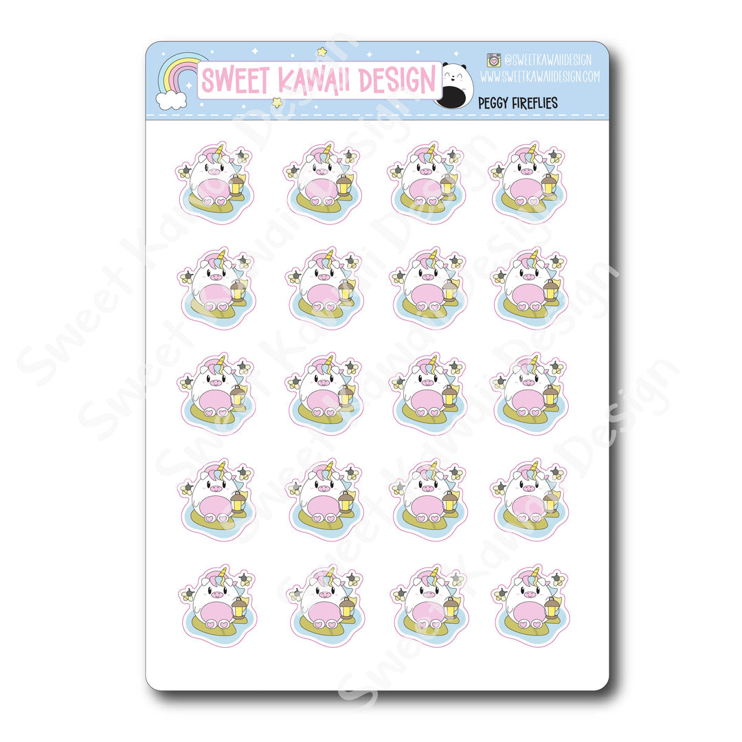 Kawaii Peggy Stickers - Fireflies