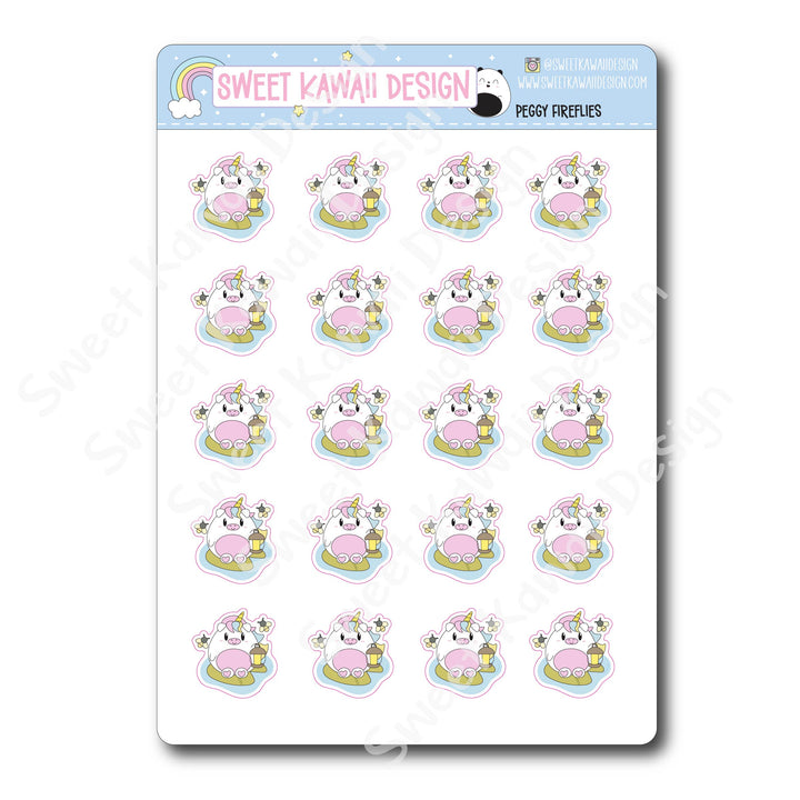 Kawaii Peggy Stickers - Fireflies