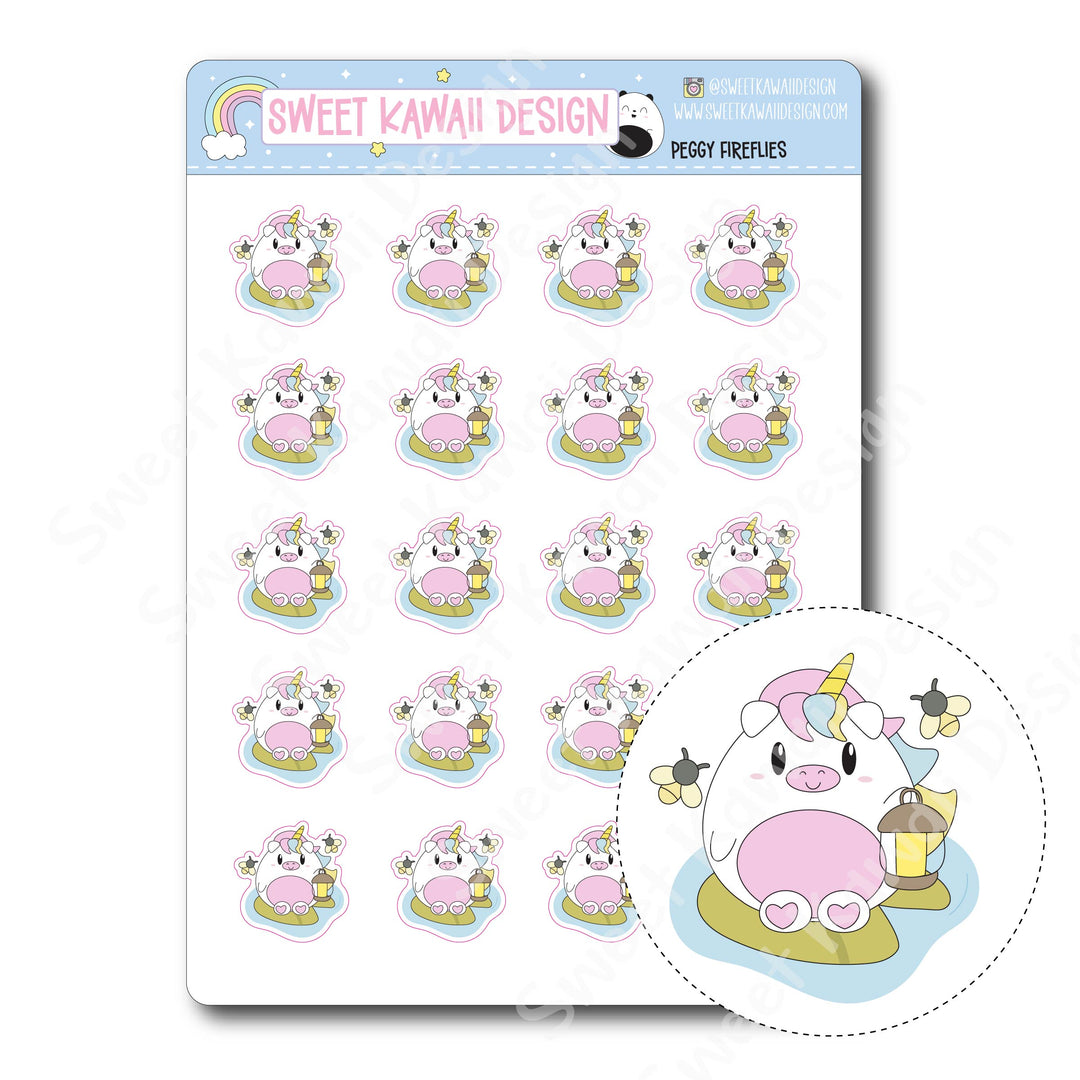 Kawaii Peggy Stickers - Fireflies
