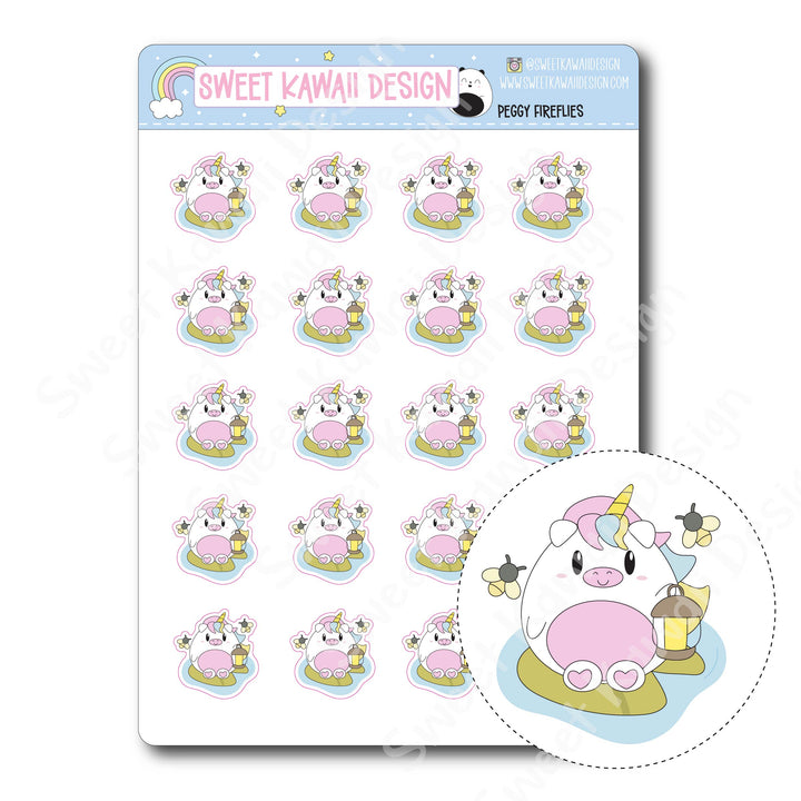 Kawaii Peggy Stickers - Fireflies