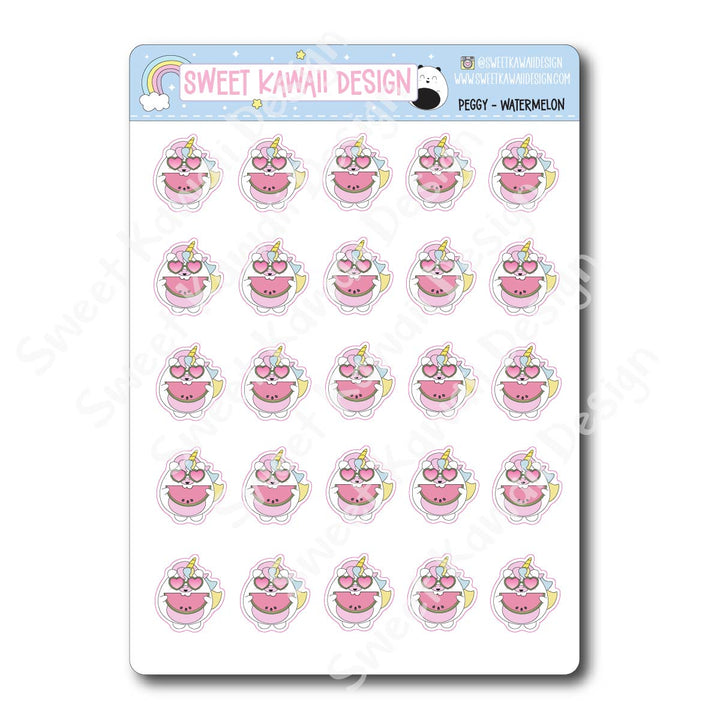Kawaii Peggy Stickers - Watermelon
