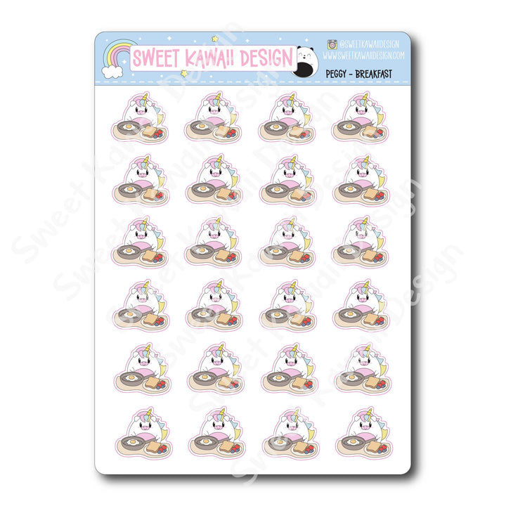 Kawaii Peggy Stickers - Breakfast