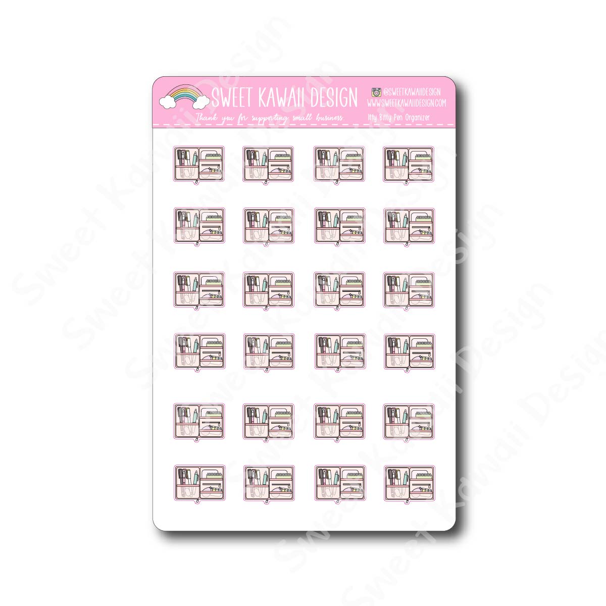 Kawaii Pen Organizer Stickers