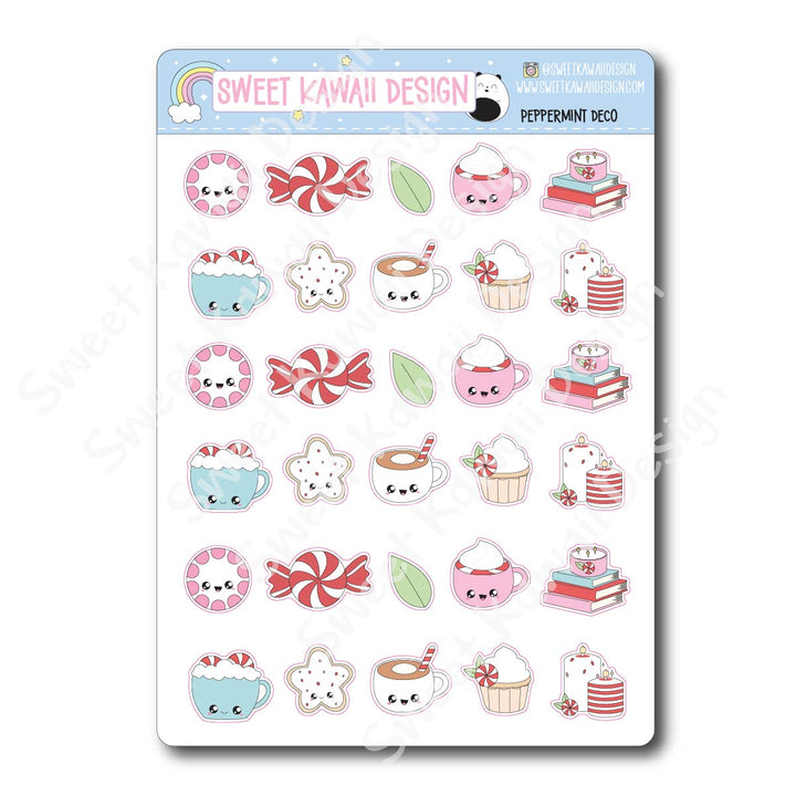 Kawaii Peppermint Deco Stickers
