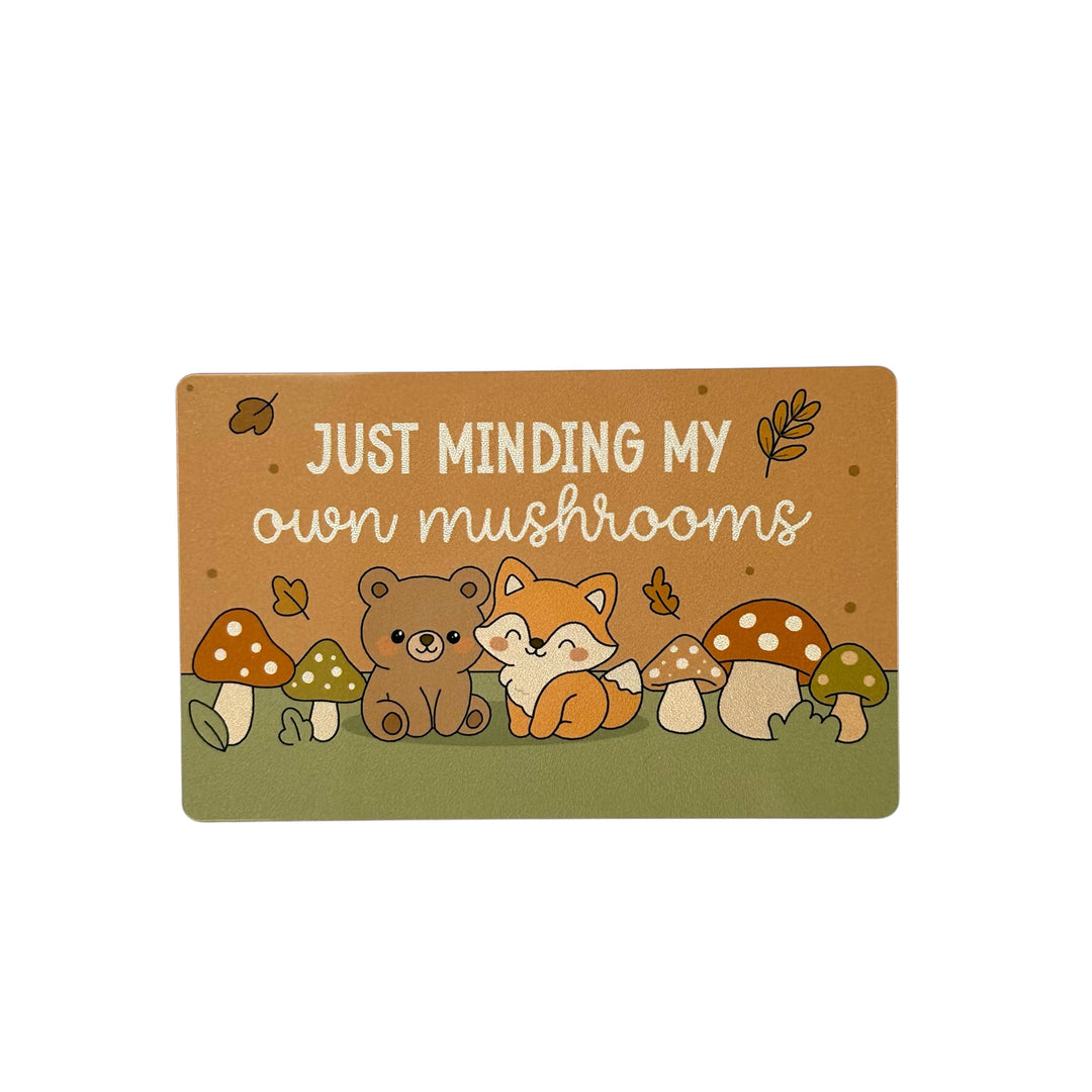 Metal Washi Card - Just Minding My Mushrooms
