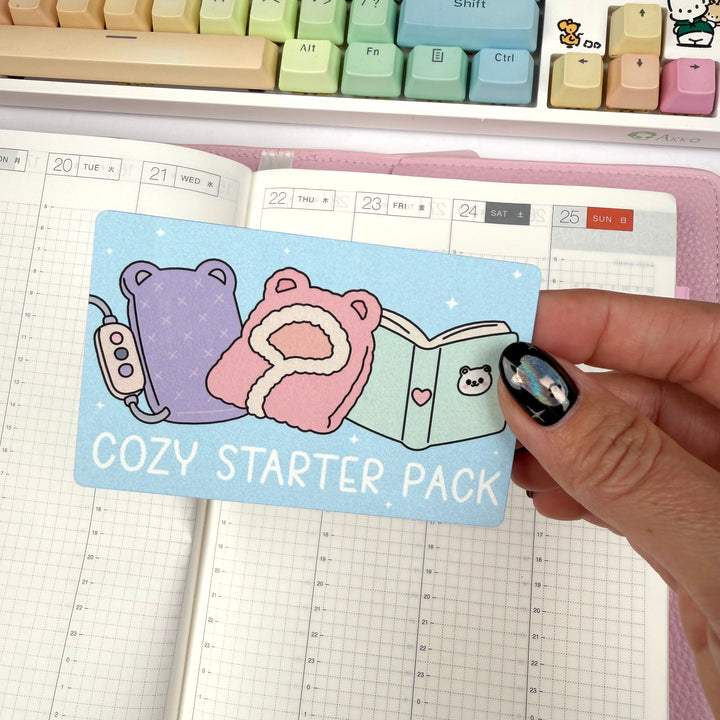 Metal Washi Card - Beary Cozy