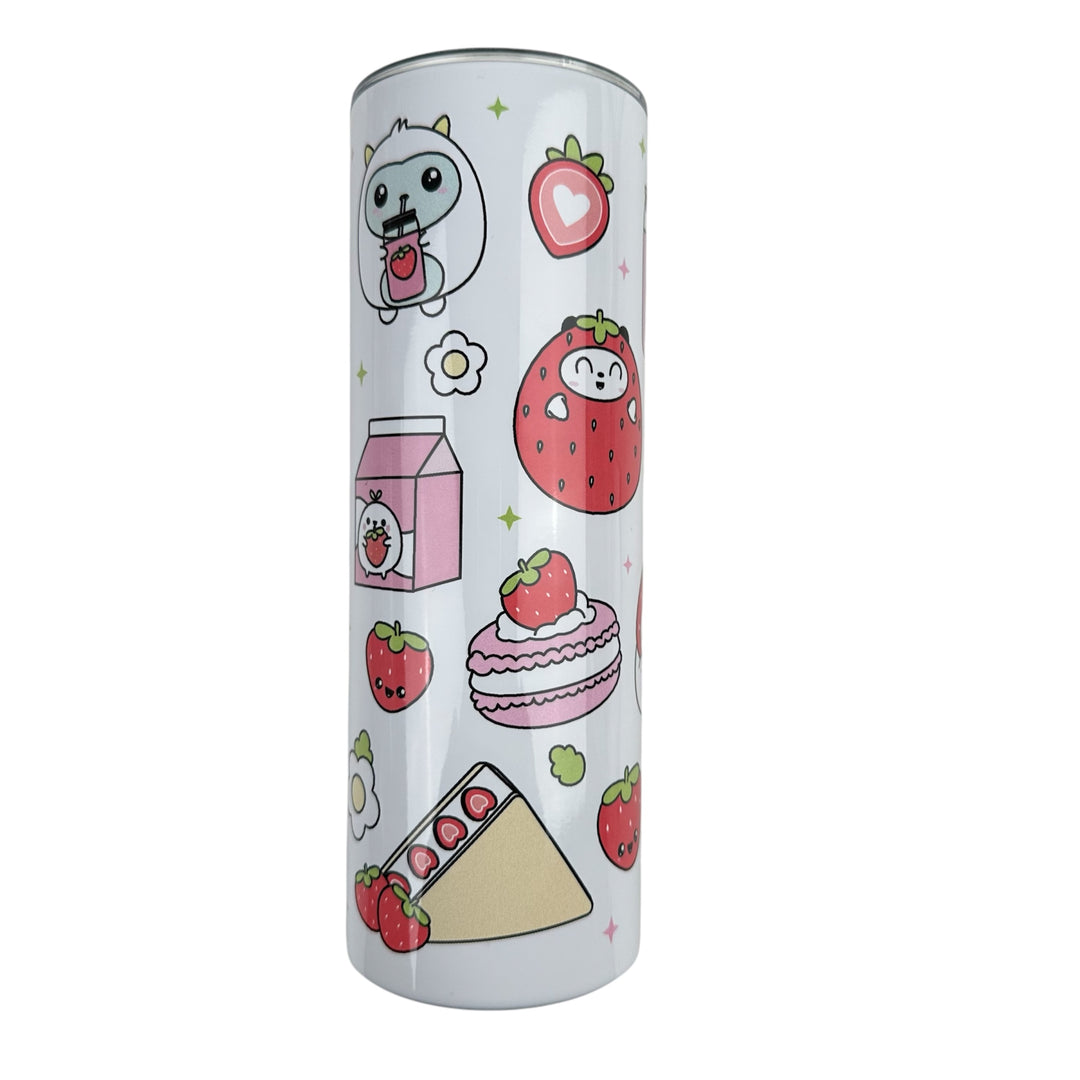 20oz Skinny Insulated Tumbler - Strawberry Delight