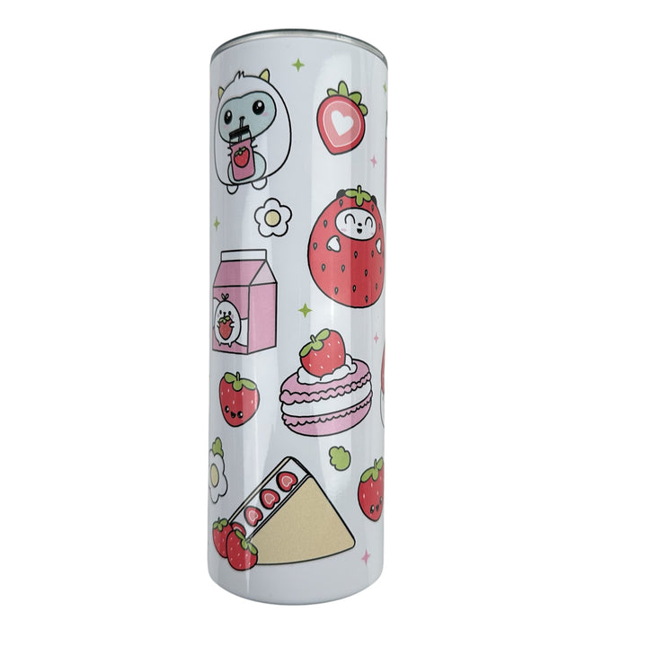 20oz Skinny Insulated Tumbler - Strawberry Delight