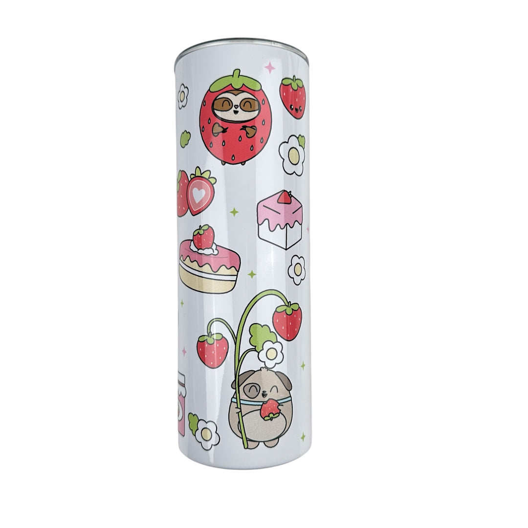 20oz Skinny Insulated Tumbler - Strawberry Delight