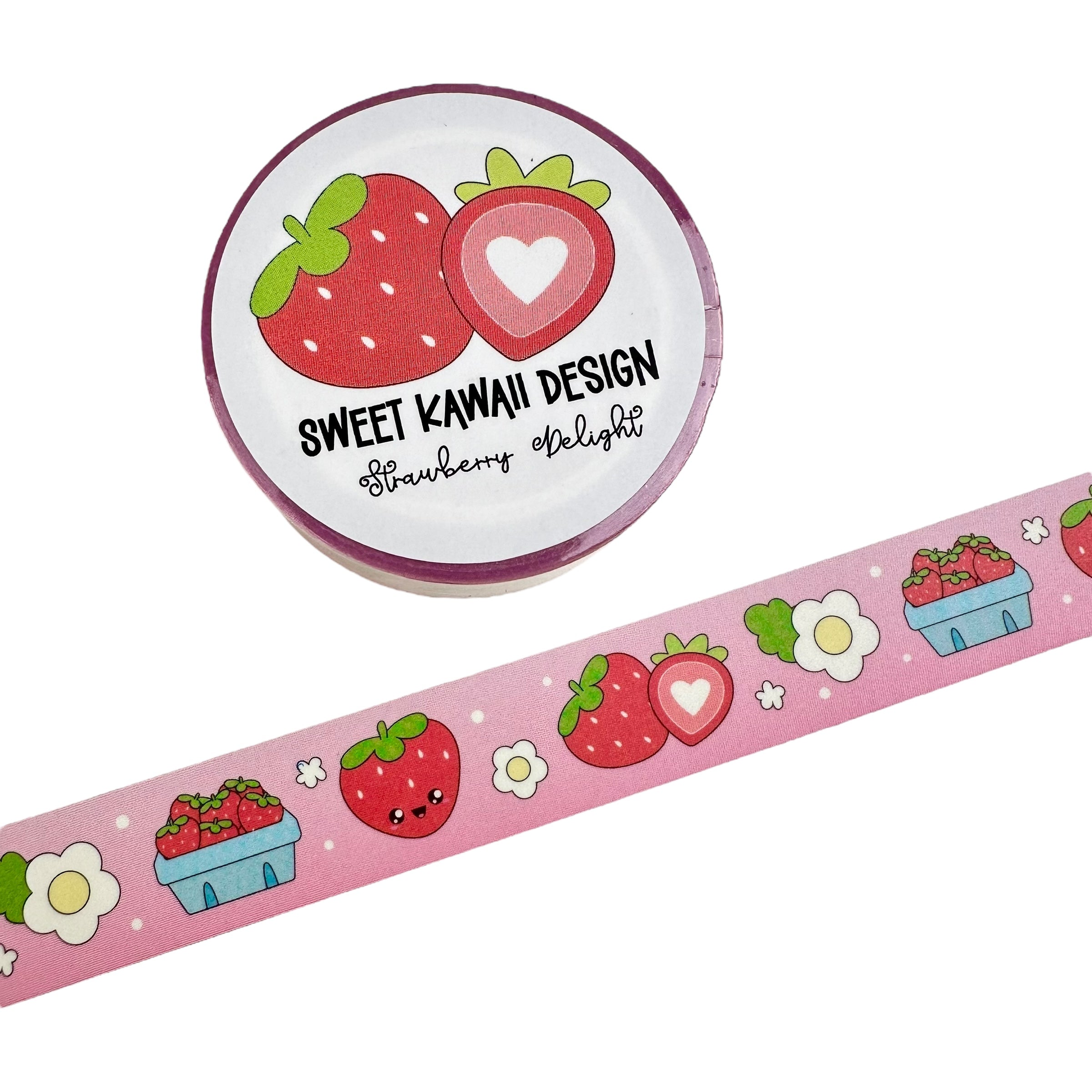 Kawaii Strawberry Delight Washi Tape 15mm x 10m
