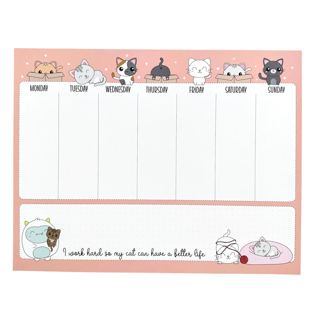 8.5” x 11”  Desk Pad - Cat Lover