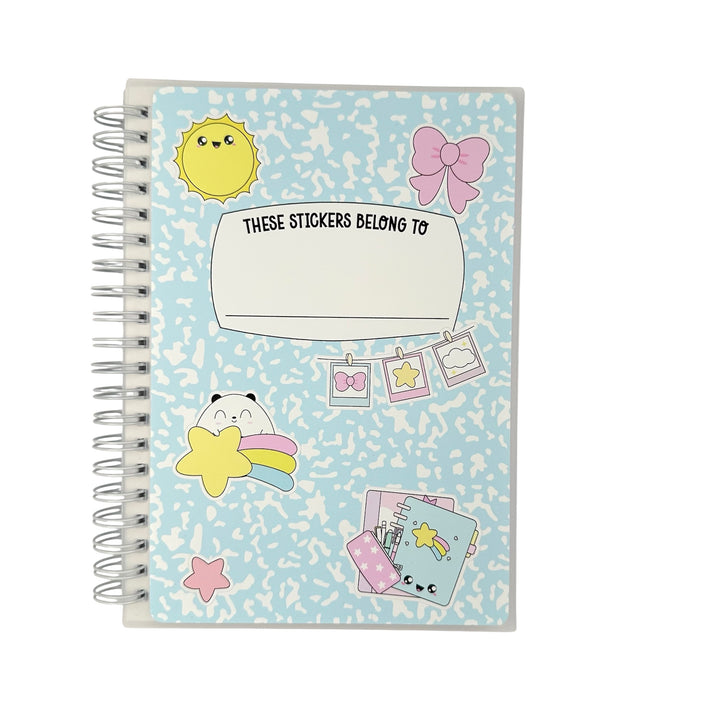 SKD 5x7 Reusable Sticker Book - Blue Composition Book