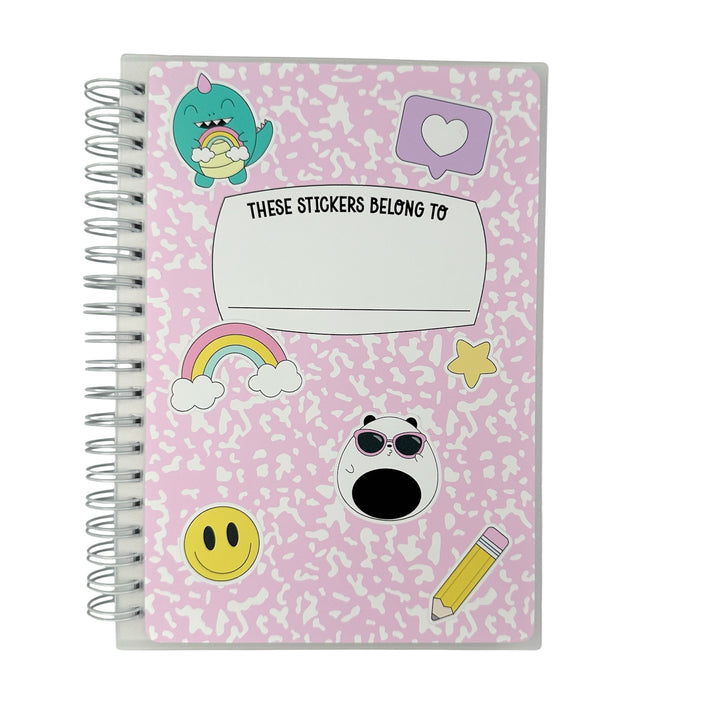 SKD 5x7 Reusable Sticker Book - Pink Composition Book