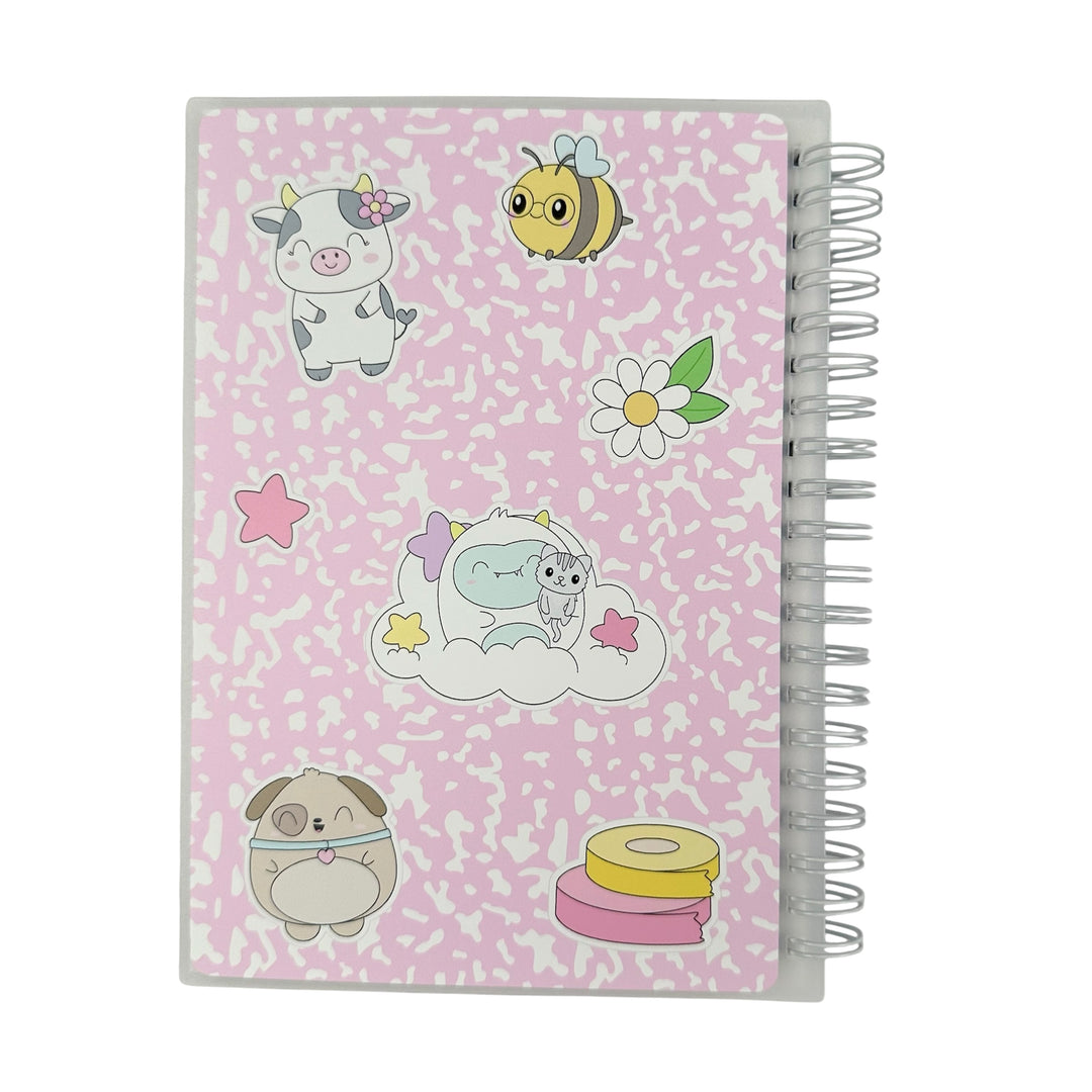 SKD 5x7 Reusable Sticker Book - Pink Composition Book