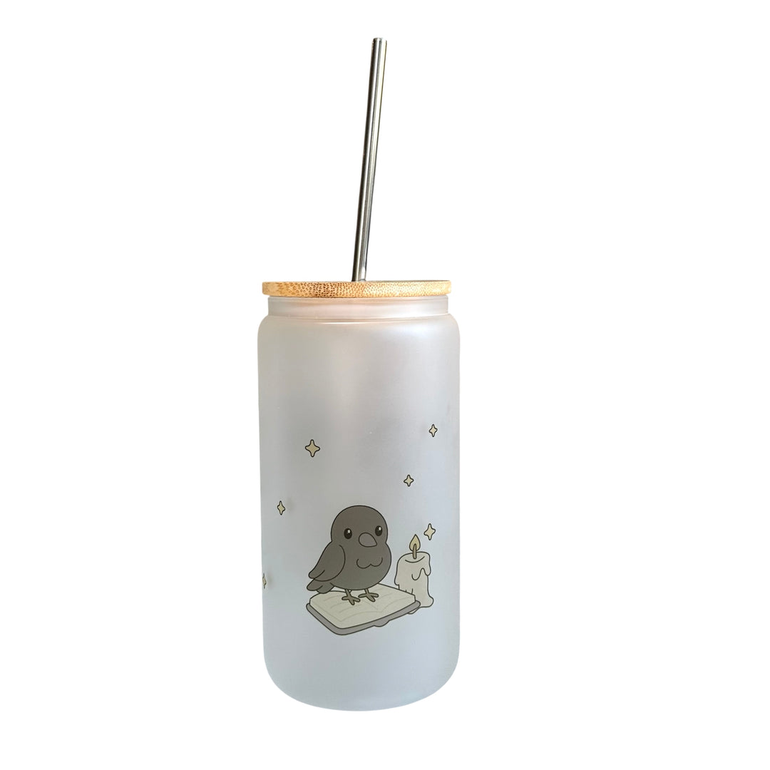 Ghost Summoning Focus – 16oz Frosted Glass Tumbler