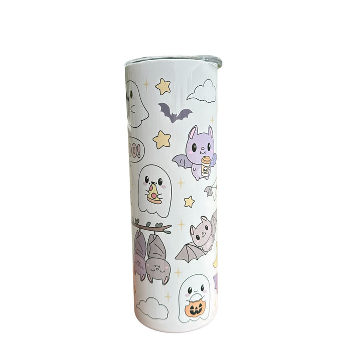 20oz Skinny Insulated Tumbler - Ghosts and Bats