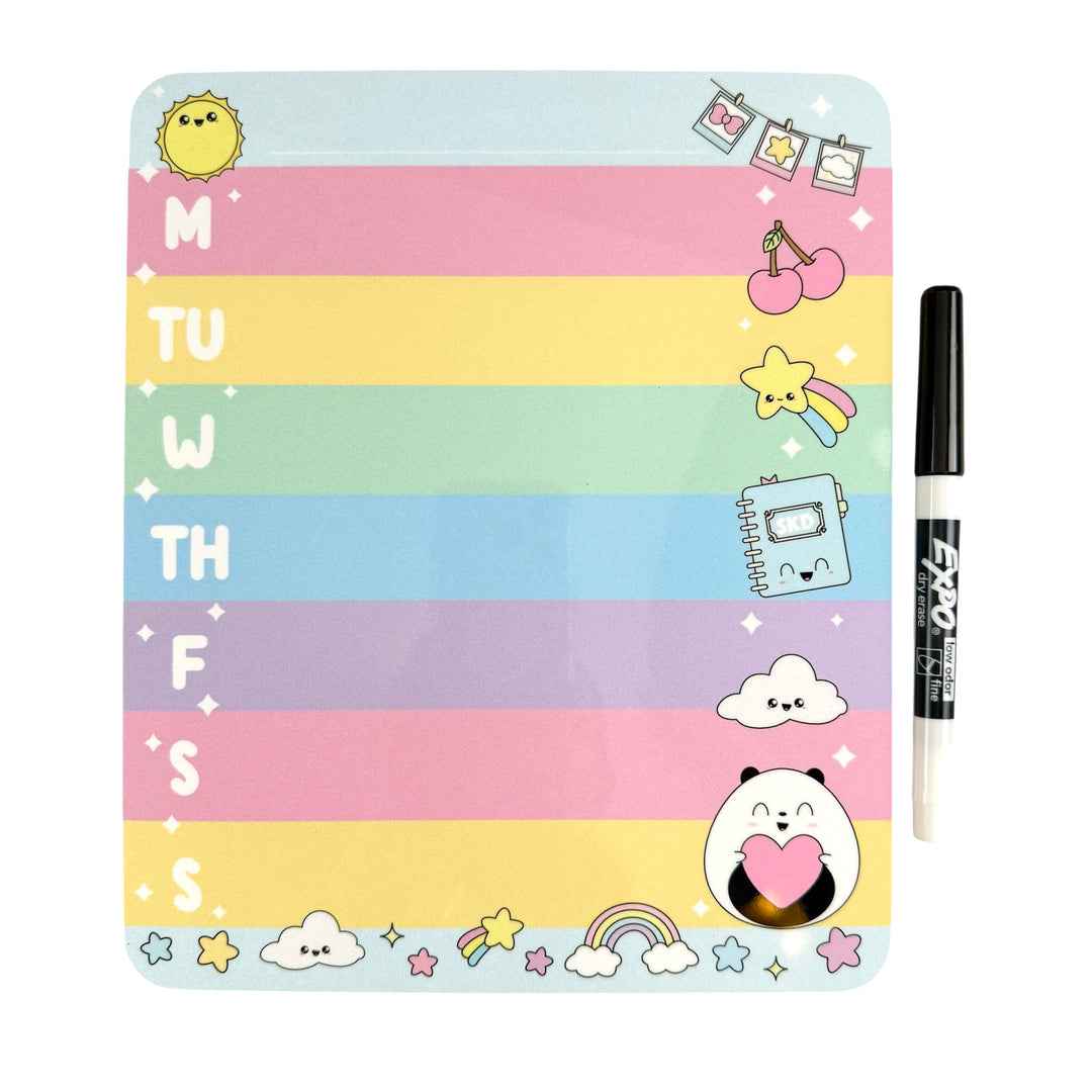 Dry Erase Board - Pastel Dreams - Weekly Planner