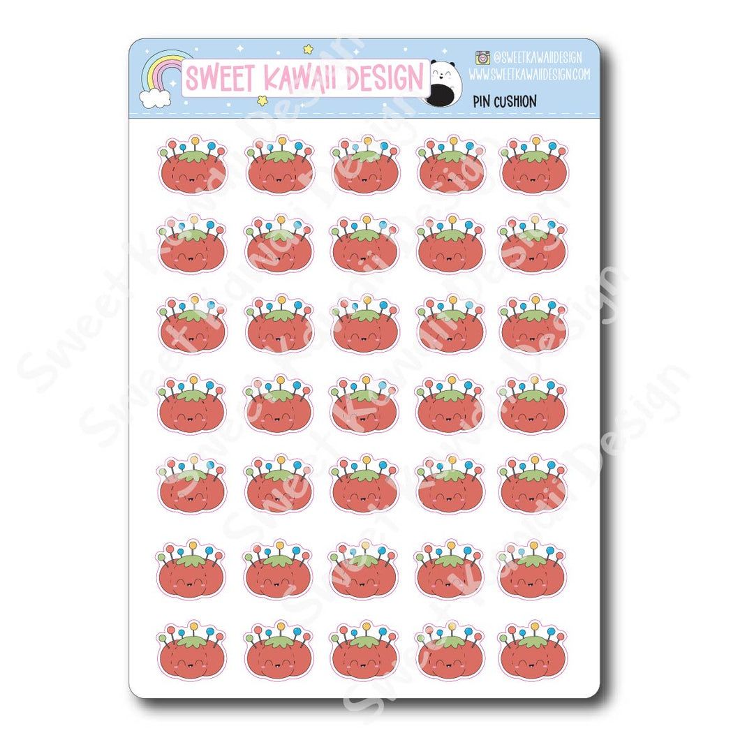 Kawaii Pin Cushion Stickers