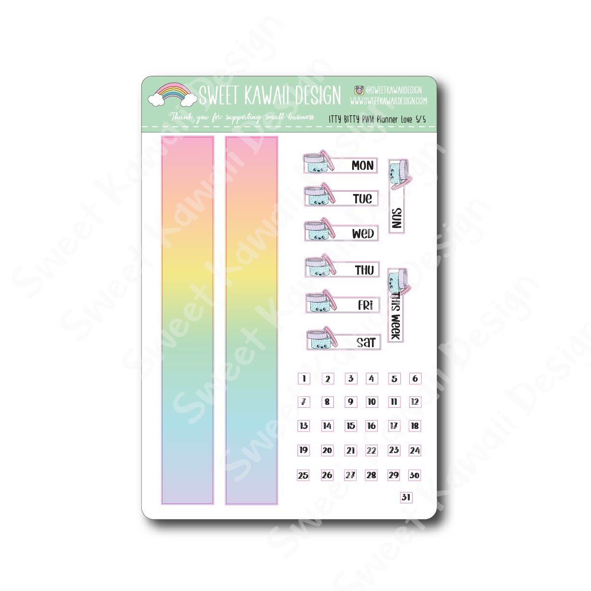 Weekly Kit  - Planner Love 23 ITTY BITTY