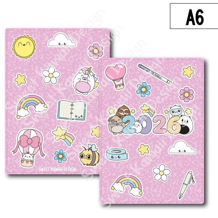 Planner Cover Stickers - 2026 Composition -  Colors and Sizes Available