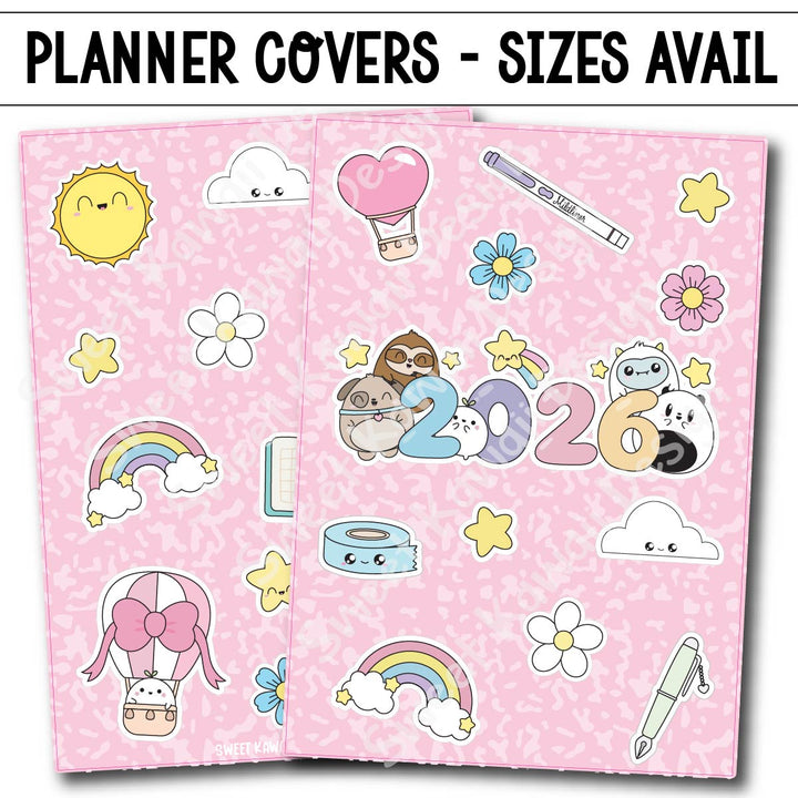 Planner Cover Stickers - 2026 Composition -  Colors and Sizes Available
