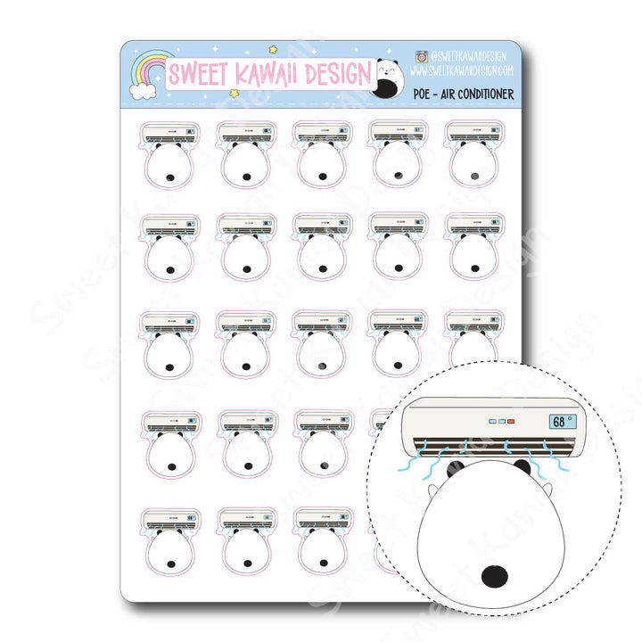 Kawaii Poe Stickers - Air Conditioner
