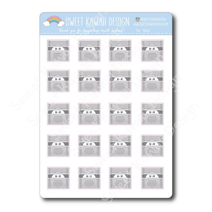 Kawaii Poe Stickers - Blinds