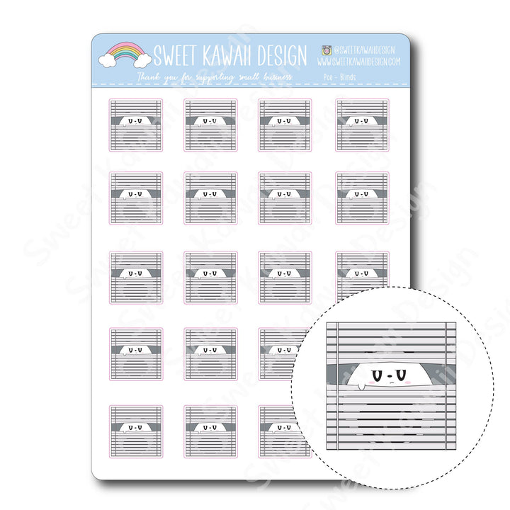 Kawaii Poe Stickers - Blinds