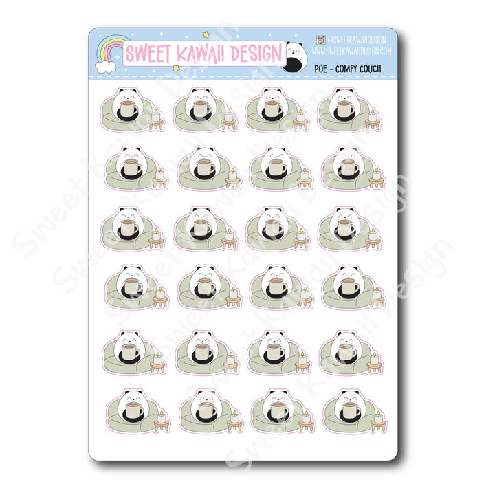 Kawaii Poe Stickers - Comfy Couch
