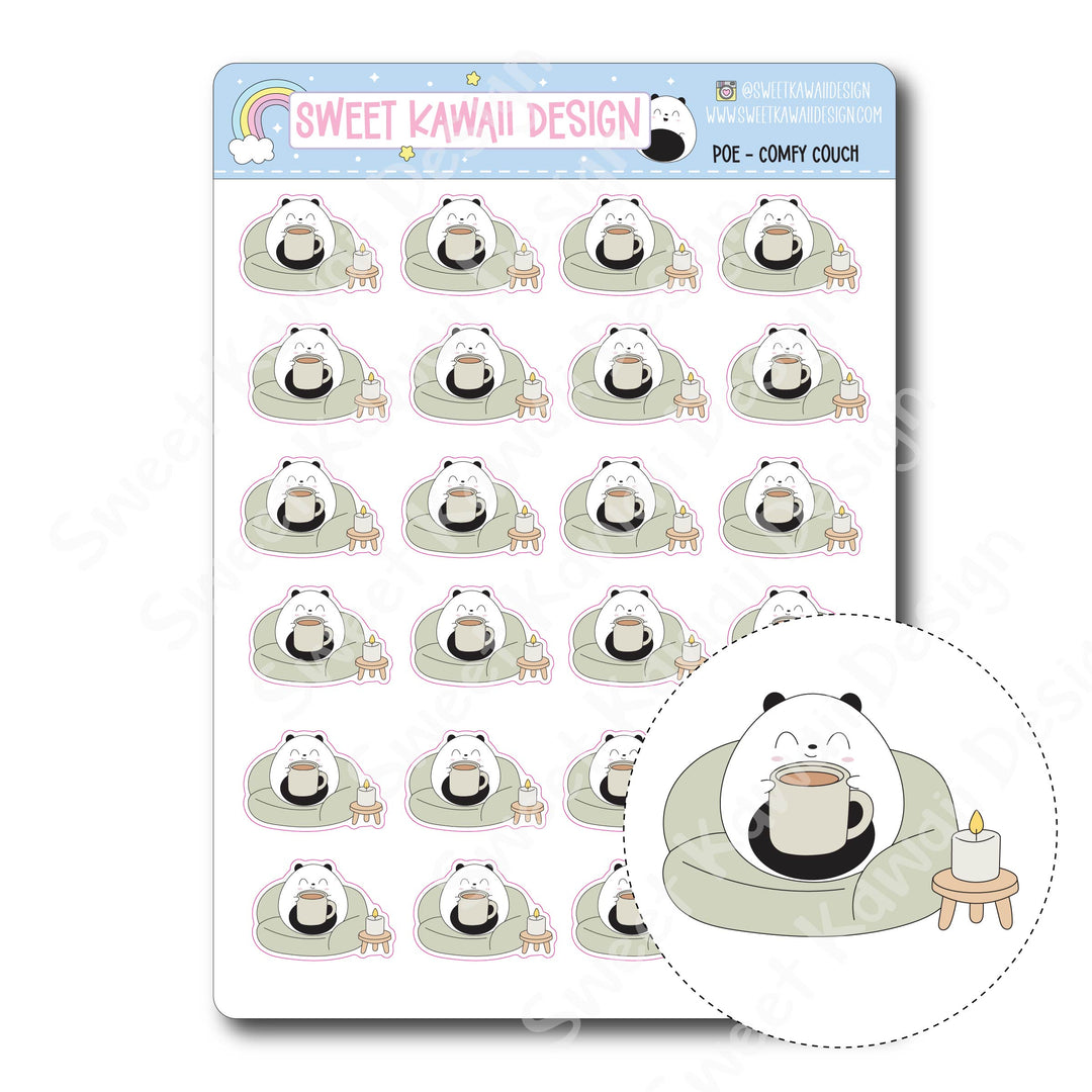 Kawaii Poe Stickers - Comfy Couch
