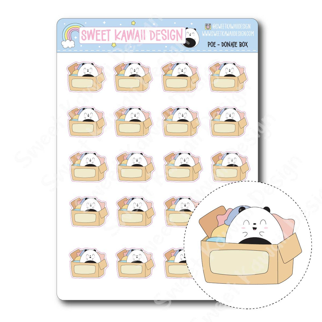 Kawaii Poe Stickers - Donate Box