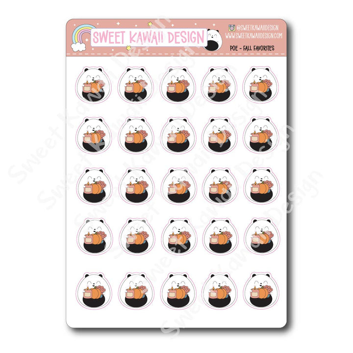 Kawaii Poe Stickers - Fall Favorites