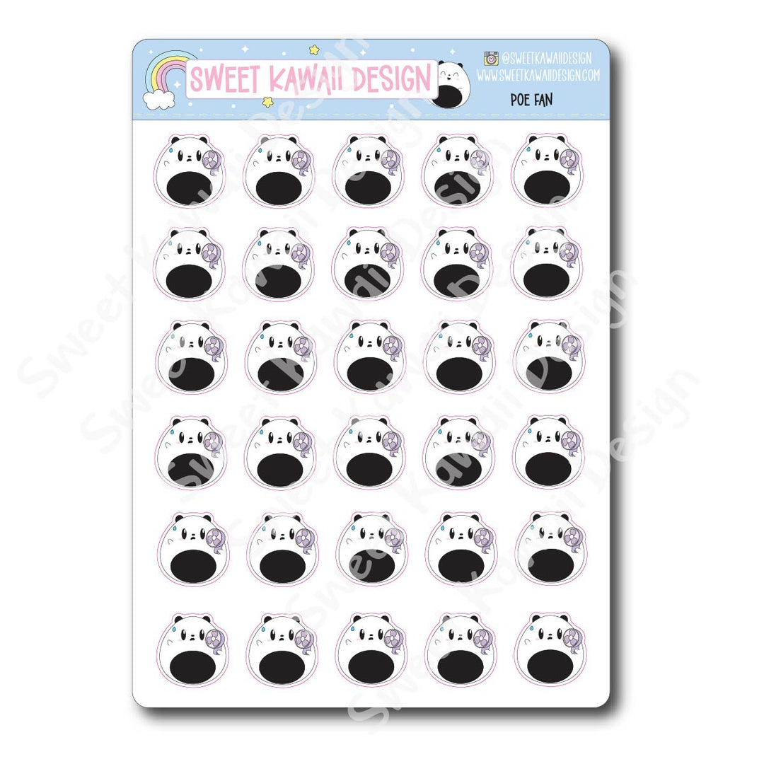 Kawaii Poe Stickers - Fan