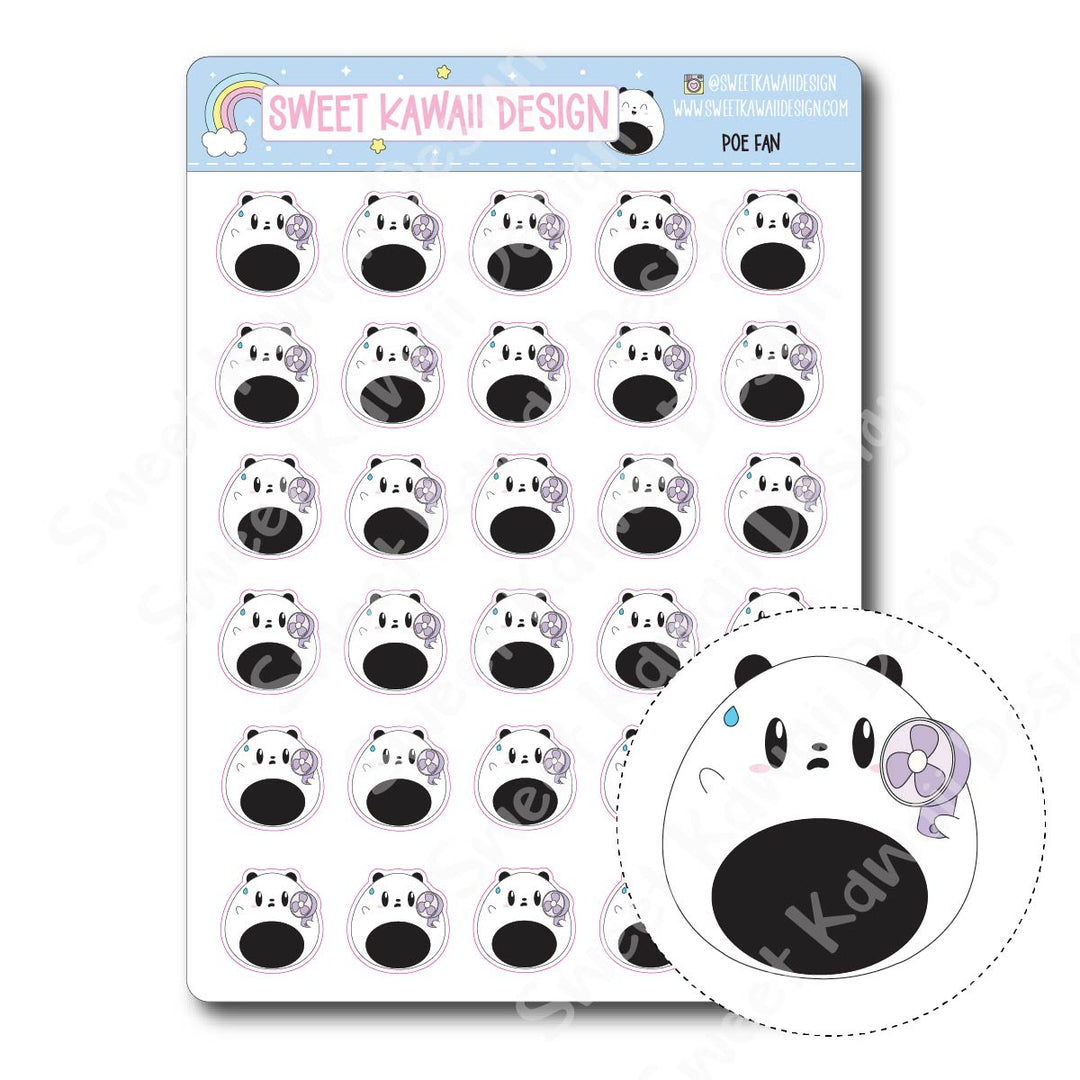 Kawaii Poe Stickers - Fan