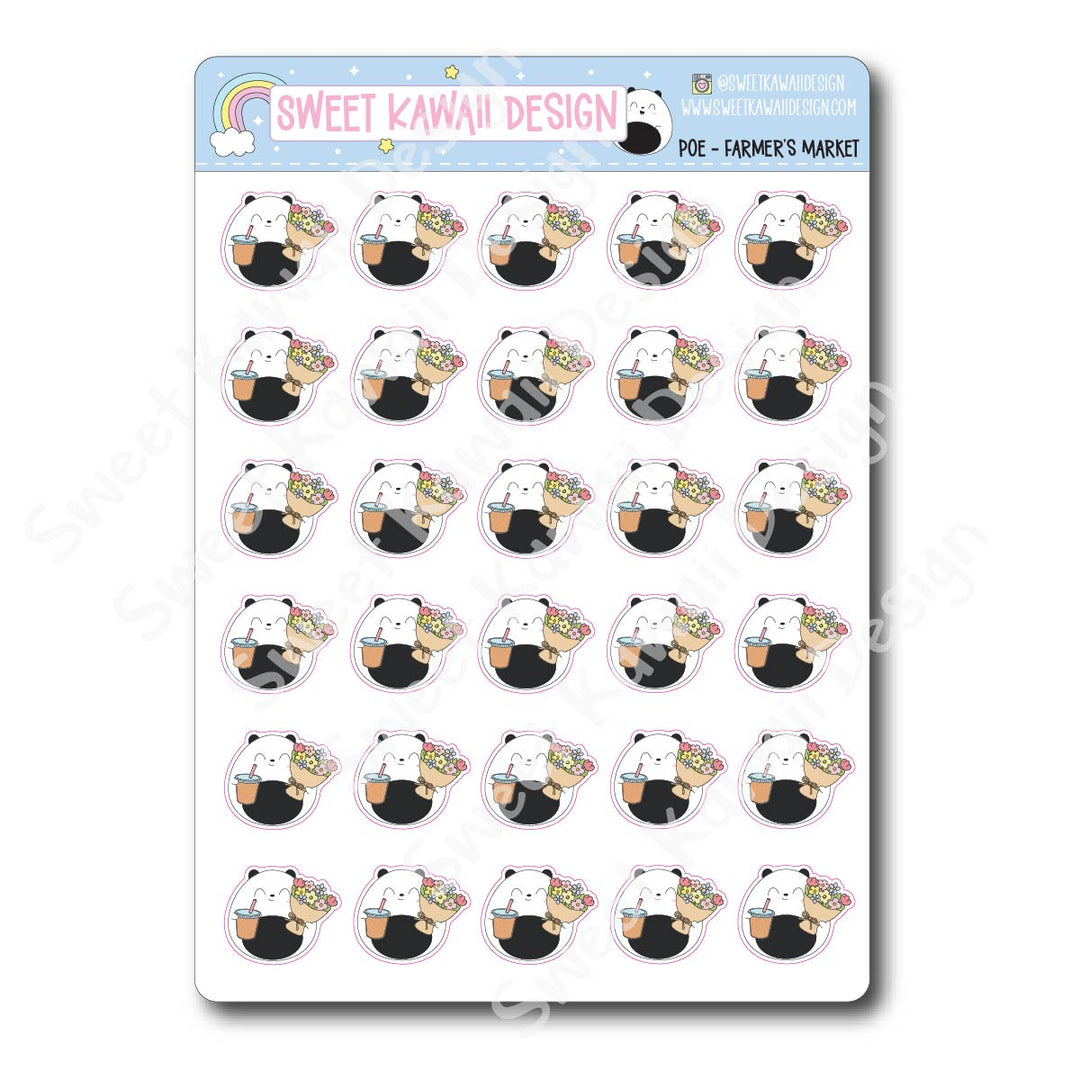 Kawaii Poe Stickers - Farmer's Market