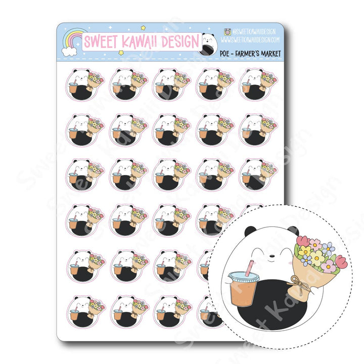 Kawaii Poe Stickers - Farmer's Market
