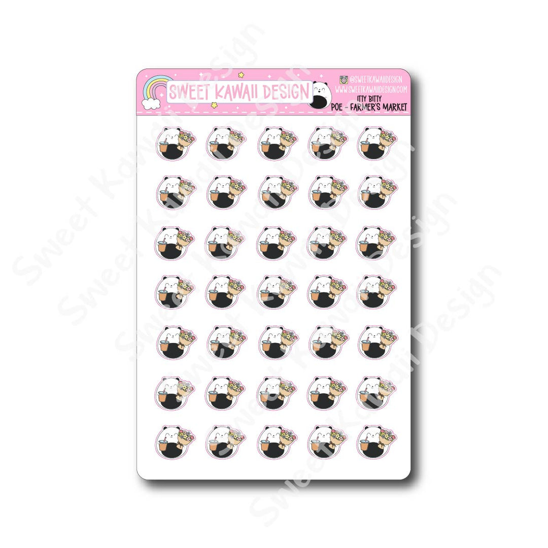 Kawaii Poe Stickers - Farmer's Market